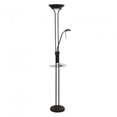 Lampadaire étagère Breeze 18W LED Noir Dépoli SC_EU32019BK EU32019BK Lampadaire étagère Breeze 18W LED Noir Dépoli SEARCHLIGHT EU32019BK