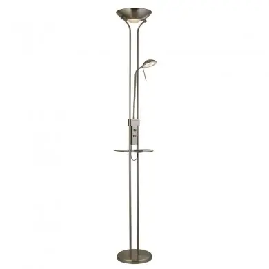 Lampadaire Etagere Liseuse Wireless 18W LED Nickel Dépoli SC_EU32019SN EU32019SN Lampadaire Etagere Liseuse Wireless 18W LED Nickel Dépoli SEARCHLIGHT EU32019SN