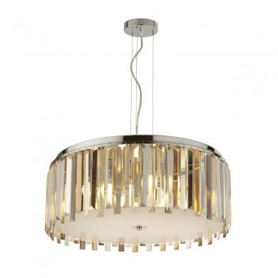 Suspension Clarissa 5x40W E14 Chrome Fumé Ambre SEARCHLIGHT 9835-5CC