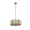 Suspension Chapeau 4x40W E27 Chrome Fumé Ambre SEARCHLIGHT 82101-4CC