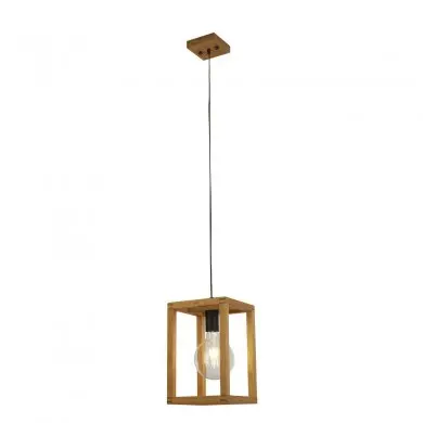 Suspension Square 1x10W E27 Bois Naturel Noir SC_54741-1NA 54741-1NA Suspension Square 1x10W E27 Bois Naturel Noir SEARCHLIGHT 54741-1NA