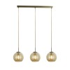 Suspension Boule Balls 3x40W E27 Laiton Ambre SEARCHLIGHT 1623-3AM