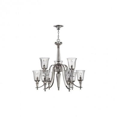 Lustre Chandon 9x60W Argent HINKLEY hkchandon9