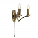 Applique Interrupteur Ascot 2x40W E14 Laiton