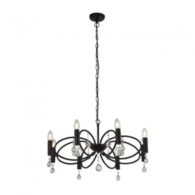 Suspension Infinity 8x40W E14 Mat Noir SEARCHLIGHT 6788-8BK