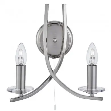 Applique Interrupteur Ascona 2x10W E14 Metal SEARCHLIGHT 4162-2SS