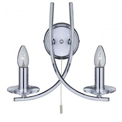 Applique Interrupteur Ascona 2x60W E14 Chrome SEARCHLIGHT 4162-2CC