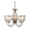 Lustre Abat-Jour Silhouette 5x7W E14 Laiton SEARCHLIGHT 6355-5AB