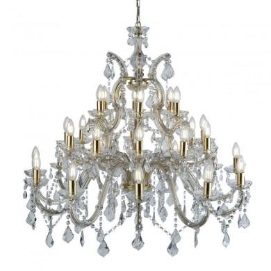 Lustre Pampilles Marie 30x40W E14 Laiton Poli SEARCHLIGHT 1214-30