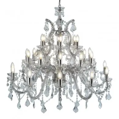 Lustre Pampilles Marie 30x40W E14 Chrome SC_3314-30 3314-30 Lustre Pampilles Marie 30x40W E14 Chrome SEARCHLIGHT 3314-30
