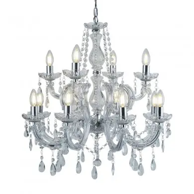 Lustre Pampilles Marie 12x40W E14 Chrome SC_399-12 399-12 Lustre Pampilles Marie 12x40W E14 Chrome SEARCHLIGHT 399-12