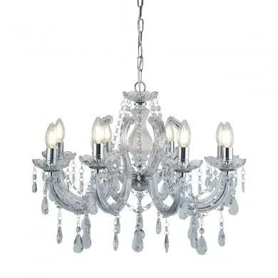 Lustre Pampilles Marie 8x40W E14 Chrome SC_399-8 399-8 Lustre Pampilles Marie 8x40W E14 Chrome SEARCHLIGHT 399-8