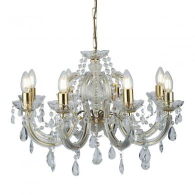 Lustre Pampilles Marie 8x40W E14 Or SEARCHLIGHT 699-8
