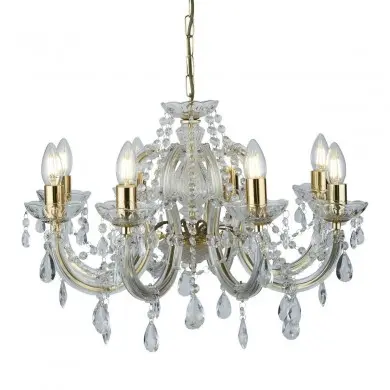 Lustre Pampilles Marie 8x40W E14 Or SC_699-8 699-8 Lustre Pampilles Marie 8x40W E14 Or SEARCHLIGHT 699-8