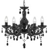 Lustre Pampilles Marie 5x40W E14 Noir SEARCHLIGHT 1455-5BK