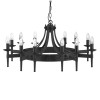 Lustre Baroque Cartwheel 12x7W E14 Noir SEARCHLIGHT 24212-12BK