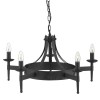 Lustre Baroque Cartwheel 5x7W E14 Noir SEARCHLIGHT 2425-5BK