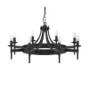 Lustre Baroque Cartwheel 8x60W E14 Noir SEARCHLIGHT 2428-8BK