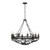 Lustre Baroque Cartwheel 8x60W E14 Noir Mat SEARCHLIGHT 8908-8BK