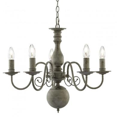 Lustre Greythorne 5x40W E14 Gris SEARCHLIGHT 2265-5GY