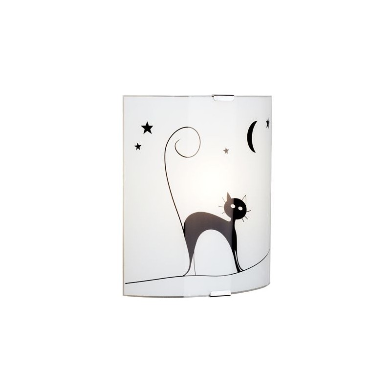 Applique Murale CAT 1x60W E27 Blanc Noir BRILLIANT 05910/75