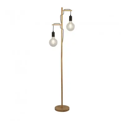 Lampadaire Woody 2x10W E27 Bois Naturel Noir SC_EU95041-2BR EU95041-2BR Lampadaire Woody 2x10W E27 Bois Naturel Noir SEARCHLIGHT EU95041-2BR