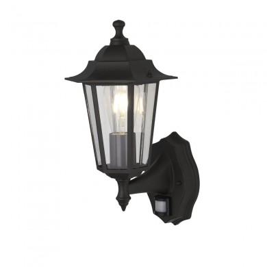 Applique Extérieur Alex 1x60W E27 Noir avec Détecteur SEARCHLIGHT 68001BK