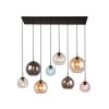 Suspension Boule Mardi Gras Ii 8x40W E27 Noir Ambre Fumé Rose Bleu SEARCHLIGHT 94002-8BK