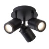 Plafonnier Salle de Bain Spot 3x5W GU10 Noir Mat SEARCHLIGHT 6603BK