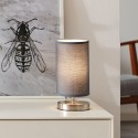 Lampe à poser CLARIE 1x40W E14 ACIER GRIS