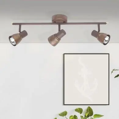 Plafonnier à 3 lumières LAVA 3x40W E14 CUIVRE VIELLI BRILLIANT 39516/56