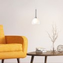Suspension HADAN 1x40W E14 Chrome-blanc-transparent