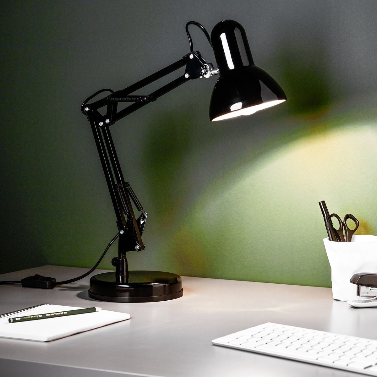 Lot Lampe De Bureau à Dessin PIXI Noir E27 + Ampoule LED 8,5W 3000K – EDO SOLUTIONS