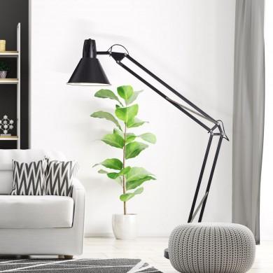 Lampadaire articulable 1 lumière WINSTON 1x60W E27 NOIR BRILLIANT 92710/06