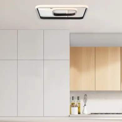 Plafonnier Carré MERAPI 1x32W Blanc Noir BRILLIANT G99388_75