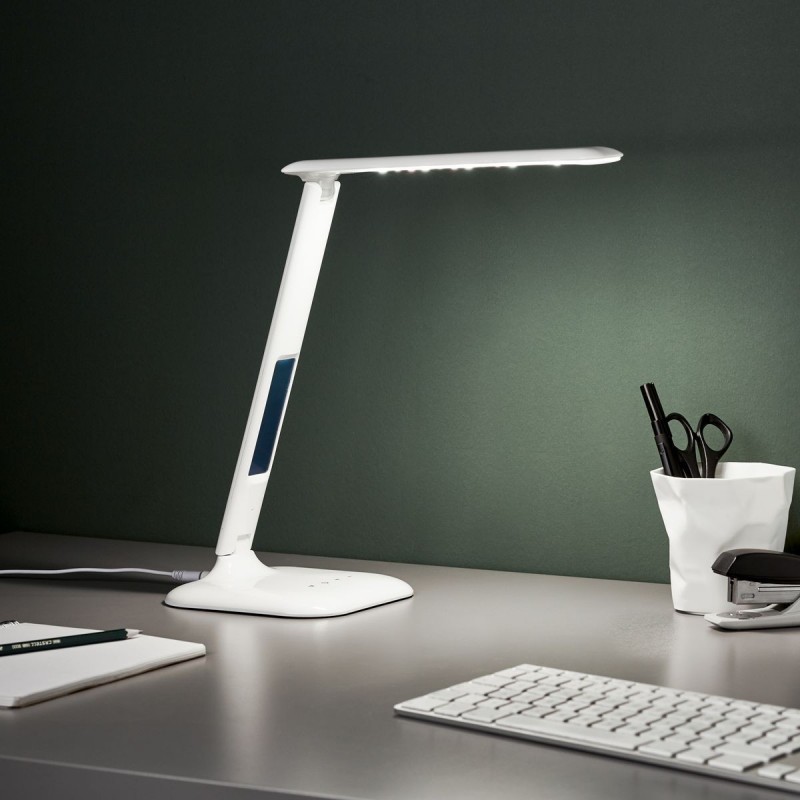 Lampe de Bureau Blanche 48 cm à LED Intégrées Ta…