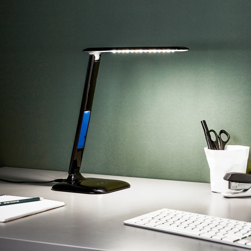 Lampe de bureau pince LED blanche ou noire 300 mm