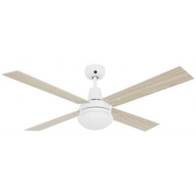 Ventilateur Plafond Quest II 121cm Blanc Chêne BOUTICA DESIGN 210339