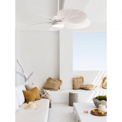 Ventilateur Plafond Bali LED 132cm Blanc BOUTICA DESIGN 210654