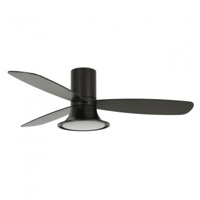 Ventilateur Plafond Flusso LED 132cm Noir Teck BOUTICA DESIGN 210662