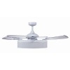 Ventilateur Plafond Fraser 121cm Blanc Transparent BOUTICA DESIGN 511030