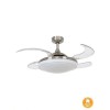 Ventilateur Plafond Evora 91cm Chromé Transparent BOUTICA DESIGN 212982