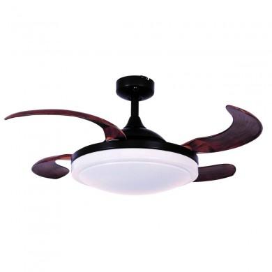 Ventilateur Plafond Evora 91cm Bronze Chêne foncé BOUTICA DESIGN 512120