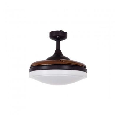 Ventilateur Plafond Evora 91cm Bronze Chêne foncé BOUTICA DESIGN 512120