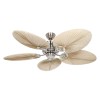 Ventilateur Plafond Caribbean Dream Eco II 137cm Chromé Palme Naturelle CASAFAN 513722