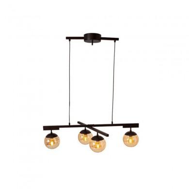 Suspension Labelle 4x5W E14 Ambré Noir By Rydéns 4201750-5503