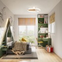 Ventilateur Plafond Nepal Mini 75cm Blanc Bois