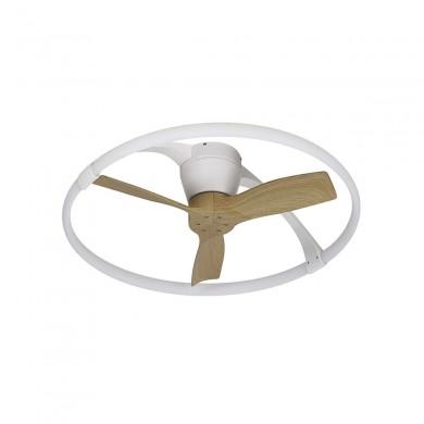 Ventilateur Plafond Nepal Mini 75cm Blanc Bois MANTRA 7803