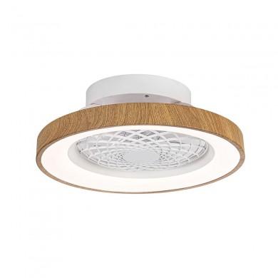 Ventilateur Plafond sans pale apparente Tibet Mini  52,8cm Bois Blanc MANTRA 7806