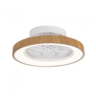 Ventilateur Plafond sans pale apparente Tibet Mini  52,8cm Bois Blanc MAN_7806 7806 Ventilateur Plafond sans pale apparente Tibet Mini  52,8cm Bois Blanc MANTRA 7806